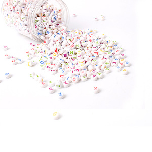 Personalizzabile 7*3mm in plastica acrilica fai da te multicolore perline sciolte fili lettere alfabetiche Decorative per fare gioielli braccialetti giocattoli - Product Image 3