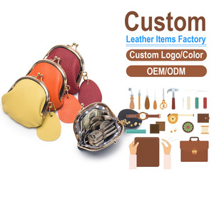 New Genuine Leather <b>Mini</b> Coin Purse for Women Vintage Top Grain Cowhide Change Wallet Western Style Small <b>Storage</b> Organizer - Product Image 1