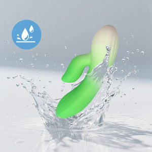 Vibratore Rabbit Doppio Ricaricabile Multi-Velocità IPX7 Impermeabile in Silicone Alimentare per Donne, Masturbatore per Vagina e Clitoride - Product Image 1