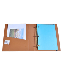 Customize High Quality Fuxi FX-24 PU Leather Ring Binder / 3 Ring Binder / Embossed <b>A4</b> File <b>Folder</b> with UV Printing - Product Image 4