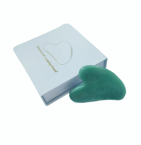 Planche de gua sha en aventurine verte naturelle avec boîte, idéale pour les cadeaux promotionnels - Product Image 3