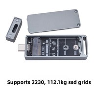 Boîtier de disque dur M.2 SSD 2230 2242 vers Type-C, transmission 10 Gbit/s, NVMe NGFF double usage, en alliage d'aluminium gris