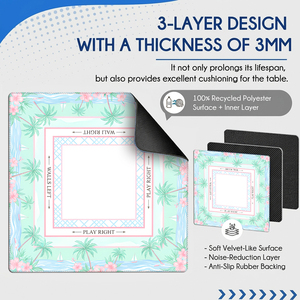Tapis de Mahjong Américain de Luxe à Motifs Floraux, Imprimé, Silencieux, Inodore, en Néoprène, avec Housse de Transport Personnalisée DDP USA - Product Image 3