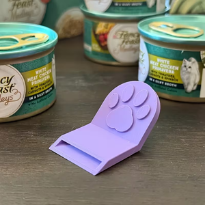 <span class=keywords><strong>Ouvre</strong></span>-boîte manuel portable imprimé en 3D pour bouteilles de nourriture pour animaux de compagnie (chats et chiens), accessoires de cuisine, forme de patte de chat, en plastique durable - Product Image 2