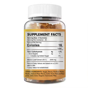 Suplemento de Salud para Adultos, Gomitas Veganas Sin Gluten con Quercetina y Verbasco, Marca Privada OEM, para la Salud Pulmonar y Digestiva - Product Image 2