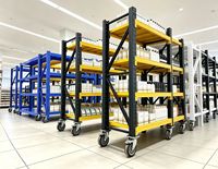 Étagères empilables robustes, chariot industriel mobile pour pneus avec roues, pour système d'entreposage