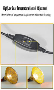 Lámpara de Calor para Lechones, Cubierta Infrarroja para Calentar Pollitos, Cría de Aves de Corral, 220V, Aislamiento Térmico, Aleación de Aluminio - Product Image 2