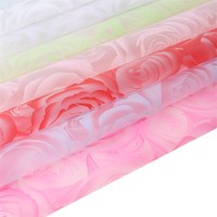 Papier d'emballage imperméable à motifs de roses, papier d'emballage cadeau semi-transparent, matériel pour fleuristes