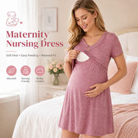 Vêtements de grossesse personnalisés, robe de nuit d'allaitement en coton, robe de maternité pour femmes enceintes
