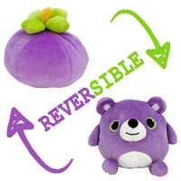 Jouets en peluche personnalisés déformables et transformables en forme de grenouille et de pastèque, avec doublure en maille, vente directe d'usine