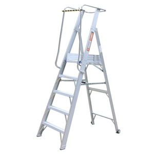 <span class=keywords><strong>EN131</strong></span> Thang Bậc Thang Nền Tảng Hợp Kim Nhôm Với Toeboard Và Bánh Xe - Product Image 1