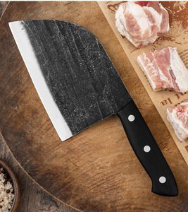 Coltello da Chef Cinese Forgiato a Mano, Utensile da Cucina Professionale con Manico in Legno per Affettare Verdure, Carne, Cucinare, BBQ e <span class=keywords><strong>Macelleria</strong></span> - Product Image 2