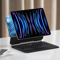 Clavier Magique pour iPad Pro 11 et iPad Air (4ème Génération) avec Support Flottant Cantilever, Pavé Tactile Multi-Touch, Touches Rétroéclairées, Personnalisable en PU