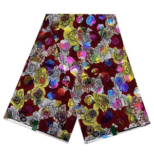 Nouveaux imprimés 100 coton matériel africain cire dorée tissu Ankara <span class=keywords><strong>Pagne</strong></span> Batik <span class=keywords><strong>pagne</strong></span> tache trucs Ghana 6 mètres mode pour coudre - Product Image 4
