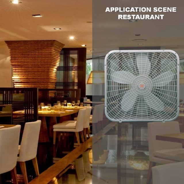 110V 220V Industrial Floor Fan Rechargeable 3 Speed Box Fan With 20 Inch Blades