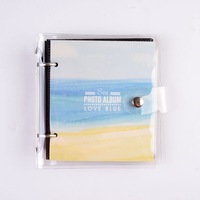 Mini album photo DIY avec couverture transparente en PVC, classeur avec pages en PP intégrées pour photos de 3x4 pouces, rangement étanche et durable
