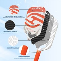 Raquette de pickleball professionnelle en fibre de carbone T700, grand sweet spot, certifiée USAPA, noyau en nid d'abeille, pour les sports de plein air du week-end