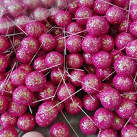 Lot de 20 boules en mousse scintillantes de 2-4 cm pour décorations de gâteaux de Noël, de mariages et d'anniversaires