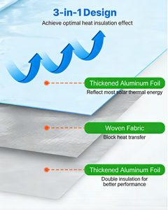 Tissu tissé en PET métallisé en vrac pour toiture inclinée, barrière contre l'humidité : coupe-vent, <span class=keywords><strong>isolant</strong></span> thermique et conservateur de chaleur - Product Image 3