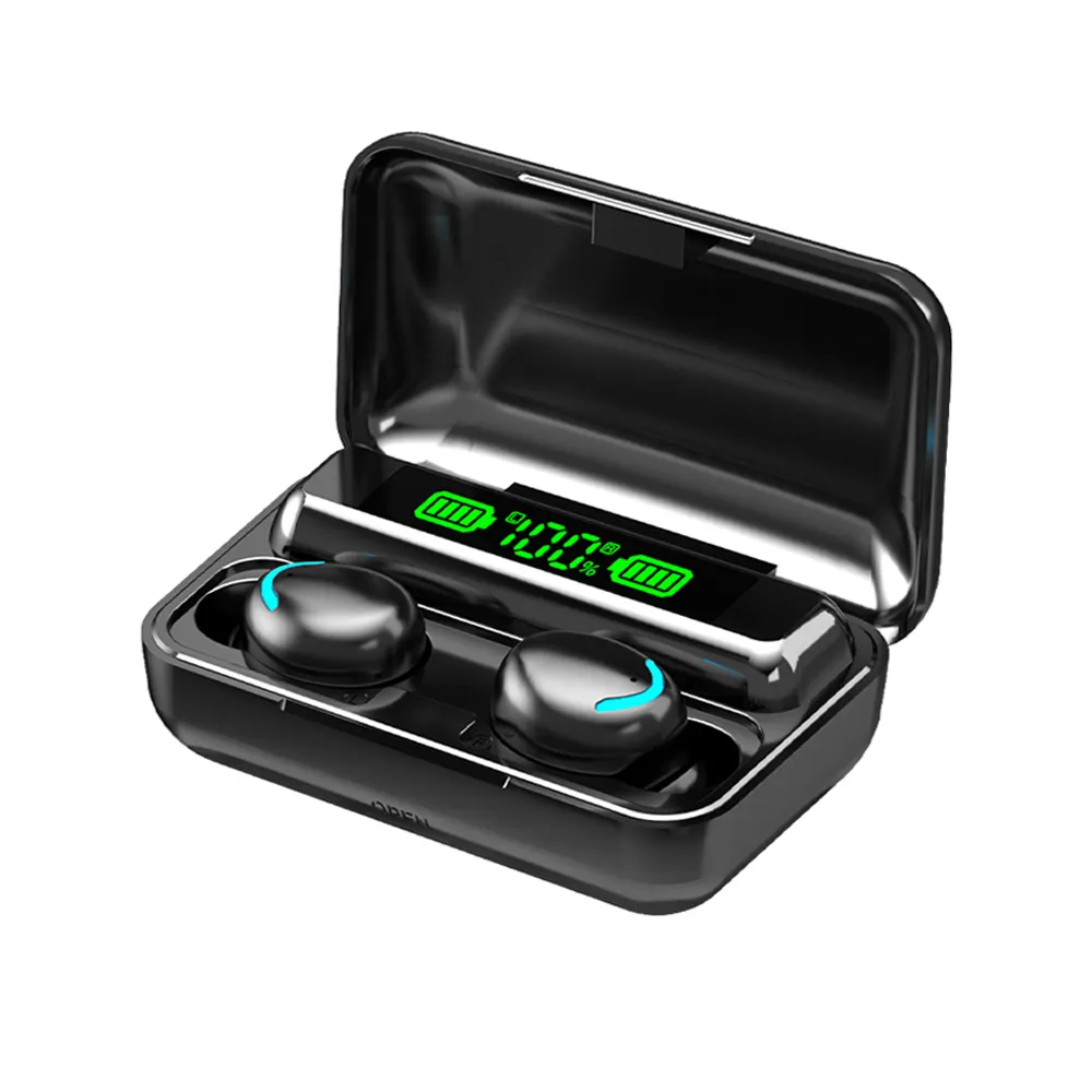 F9-5C Bluetooth TWS Écouteurs V5.0 9D Stéréo Casque Sans Fil Sport Étanche Écouteurs Mini Écouteurs pour Téléphone Mobile