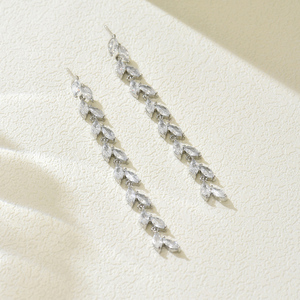 ต่างหูห้อยทองแดงเซอร์คอนสุดหรูสำหรับผู้หญิงจี้ห้อยทองเหลืองทันสมัยเหมาะสำหรับเป็นของขวัญแต่งงาน - Product Image 5