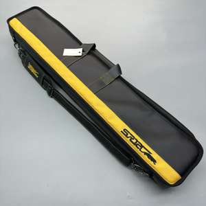 Venta caliente de cuero PU de lujo 1/2 negro amarillo Cue Case gran capacidad suave bolsa de transporte Cue Stick Cue Case para piscina billar - Product Image 3