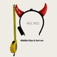 Fournitures promotionnelles pour événements HLC, ODM, accessoires de fête lumineux, cornes de diable 3D lumineuses, bandeaux lumineux pour Halloween avec impression de logo