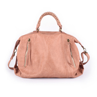 Nouveau design, sac fourre-tout décontracté pour femme en cuir PU de haute qualité, style vintage, avec détails rivets, longue bandoulière, été/automne/printemps