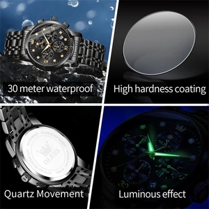 OLEVS 3652 Orologio da Polso al Quarzo da Uomo Impermeabile con Lancette Luminose, Orologio Maschile Originale di Lusso Classico con Data Automatica e Display 24 <span class=keywords><strong>Ore</strong></span> - Product Image 5