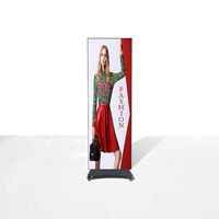Écran LED portable ultra-mince pour affichage publicitaire intérieur 3G 4G WiFi P2 P2.5 P3, sur pied, mobile, intelligent, pour magasin de détail et ascenseur