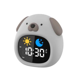 Entrenador de Sueño Digital para Niños con Cargador USB, Reloj Despertador Doble LCD Moderno para Mesa o Escritorio, Lámpara Nocturna Decorativa para el Hogar, Bonito para Niños - Product Image 1