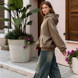 TKAN552D Vente en gros OEM de sweats à capuche unisexes en molleton français épais de haute qualité, 420 GSM, surdimensionnés, 100% coton, lavés à l'ancienne - Product Image 1