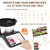Robot culinaire intelligent 6L connecté au cloud, contrôlé par application, avec des milliers de recettes