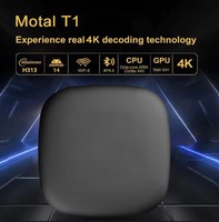 Boîtier TV Android 14.0 T1 Mortal Allwinner H313 Quad Core 2 Go RAM 16 Go ROM Wi-Fi double bande 2.4G/5G Prise en charge 4K Commande vocale