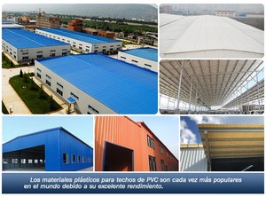 Color corrugado recubierto de PVC teja de <span class=keywords><strong>techo</strong></span> aislado APVC plástico roofing sheet - Product Image 6