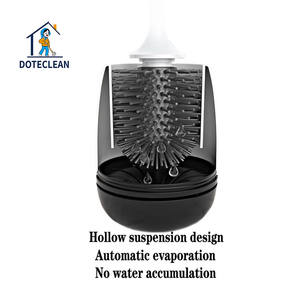 2023 חדש tpr סיליקון עגול לשפשף מברשת טואלט עם מחזיק רך פלסטיק חדר אמבטיה ניקוי 1pc/מארז 2 יח' - Product Image 4