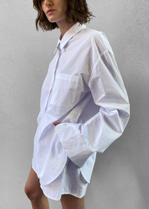 Conjunto <span class=keywords><strong>de</strong></span> Blusas Casuales <span class=keywords><strong>de</strong></span> Algodón para <span class=keywords><strong>Mujer</strong></span>, con Mangas Largas Holgadas y Cuello Camisero, Blusas Blancas con Botones para Oficina, Estilo Veraniego - Product Image 5