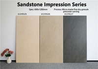 Carreaux de sol en porcelaine pleine masse effet marbre mat, antidérapants, nouveau style, 600x1200mm, pour salle de bain, style rustique, vente en gros 612YR025