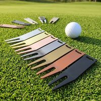 Marqueurs de balle de golf en alliage de zinc en stock, design vierge or et argent avec option de logo gravé au laser