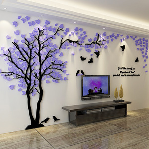 Decorazione per la Casa, Adesivo Murale 3D in Acrilico Effetto <span class=keywords><strong>Albero</strong></span>, Autoadesivo, Resistente ai Raggi UV, Impermeabile, con Finitura Opaca per Soggiorno - Product Image 3