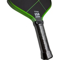 Raquette de pickleball en fibre de carbone écologique certifiée USAPA, noyau en bois 7 plis, finition naturelle, pour les programmes d'entraînement des jeunes