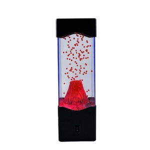 Nuova Lampada LED Creativa a Effetto Acqua con Specchio, Luce Notturna Simulazione Vulcano in Plastica Rossa/Verde/Blu, USB - Product Image 5