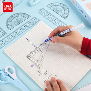 Ensemble de règles d'outils de géométrie mathématique personnalisé 4 pièces 20 cm ensemble de règles en plastique pour l'école 2025 papeterie et fournitures scolaires - Product Image 5