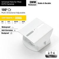 Muestra Gratuita: Soporte Adaptador Semi-Fijo con Inclinación y Giro para Cámara de Seguridad, Soporte Ajustable con Rotación de 360 Grados para CCTV