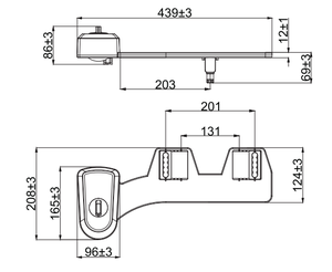 Ultra-Slim Hygienic Dual Nozzle <strong>Bidet</strong> <strong>Sprayer</strong> for <strong>Toilet</strong> <strong>Seat</strong> Hot Bathroom Famine &amp; Rear Wash Attachment Made of ABS Material - Product Image 6