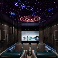 Plafond en fibre optique pour hôtel Plafond en étoile filante à effet vortex RVB Plafond en étoile de haute qualité pour cinéma Ktv Chambre à coucher