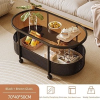 Table d'appoint en acrylique style crème ; Table d'appoint mobile ; Table d'angle pour petit appartement ; Meuble d'appoint pour canapé ; Table basse minimaliste