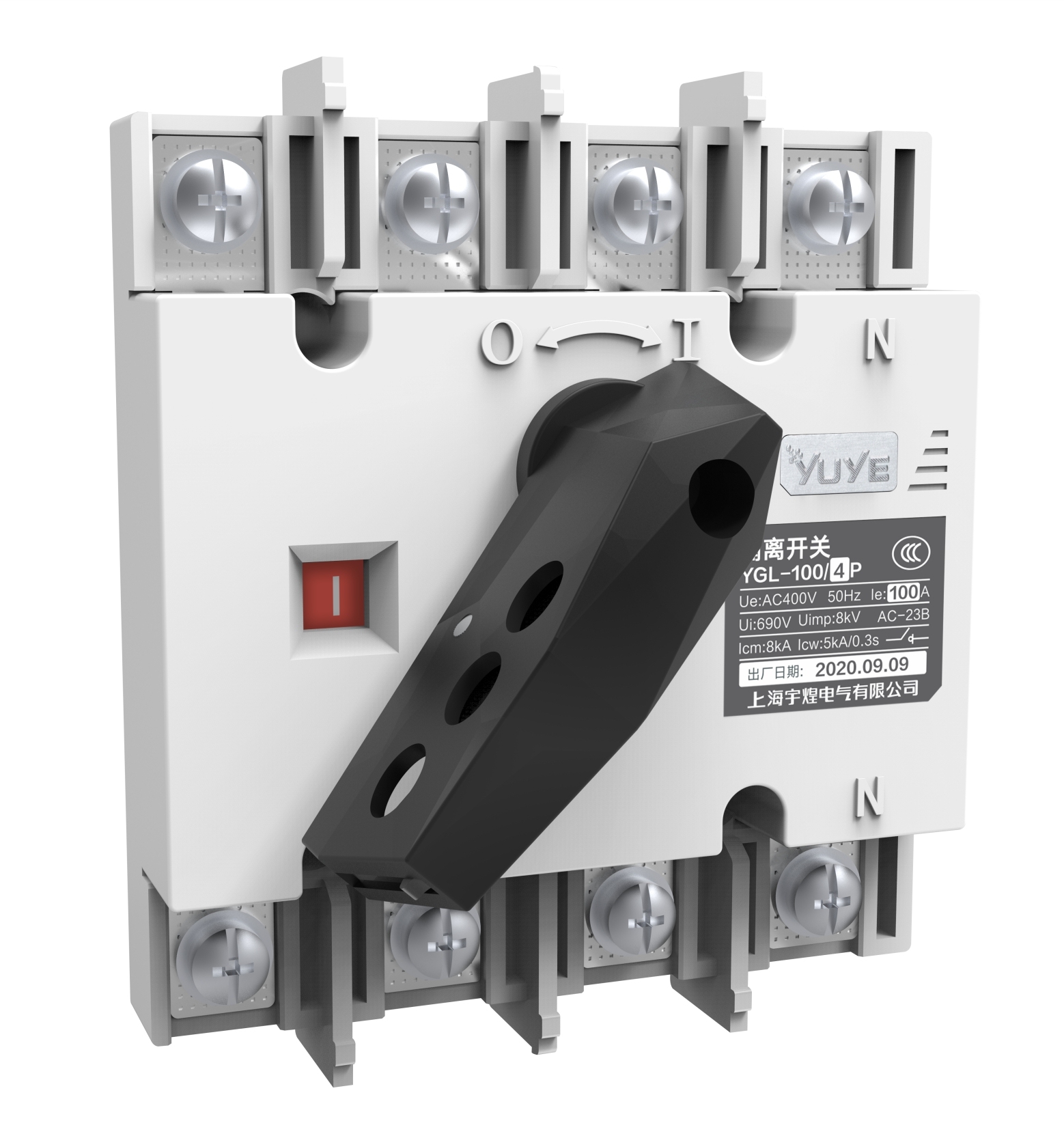123 YUYE 4 Pole 100A Electric Changeover <strong>Isolator</strong> Isolation Disconnect <strong>Switch</strong> <strong>3</strong> <strong>Phase</strong>