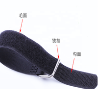 Livraison rapide E-Commerce Hot Réutilisable Réglable Coloré Dos à Dos Matel Boucle Nylon Crochet et Boucle Sangle Câble Attache
