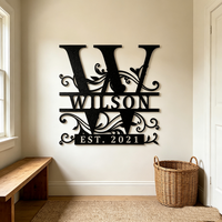 Panneau mural personnalisé en métal avec nom de famille et logo sur mesure pour la décoration de la ferme